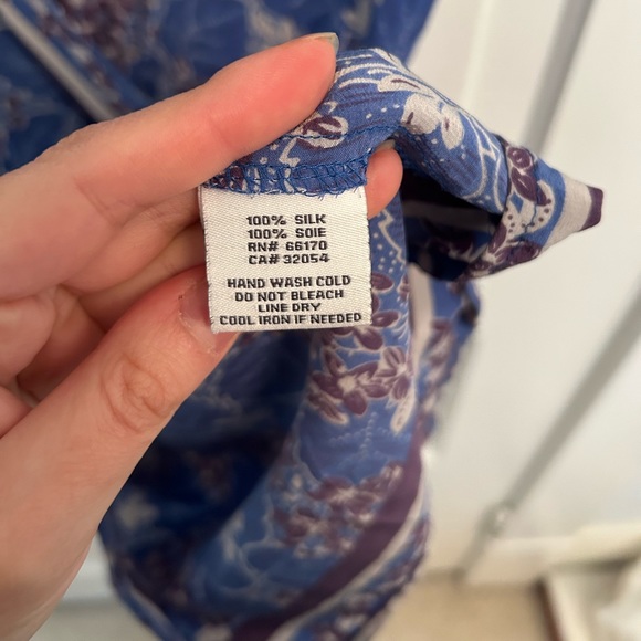 Kimchi Blue Urban Outfitters XS 100% Silk summer dress Japanese flower print - Picture 11 of 12